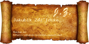Jakubik Zöldike névjegykártya